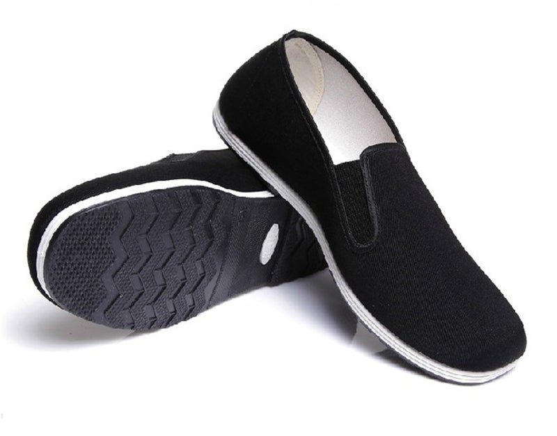 UNOW Chinese Traditional Cloth Kung Fu Shoes,Classic Soles,Black,46 | (US:Men 11 | Women 12.5) - Image 3